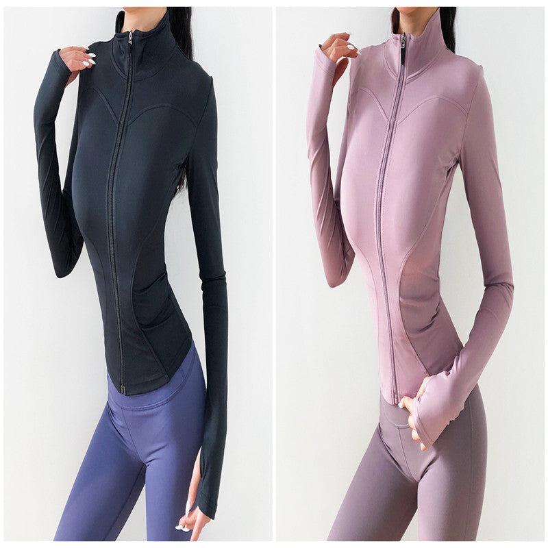 Fitness Crop Top Sweatshirt and Gym Jacket