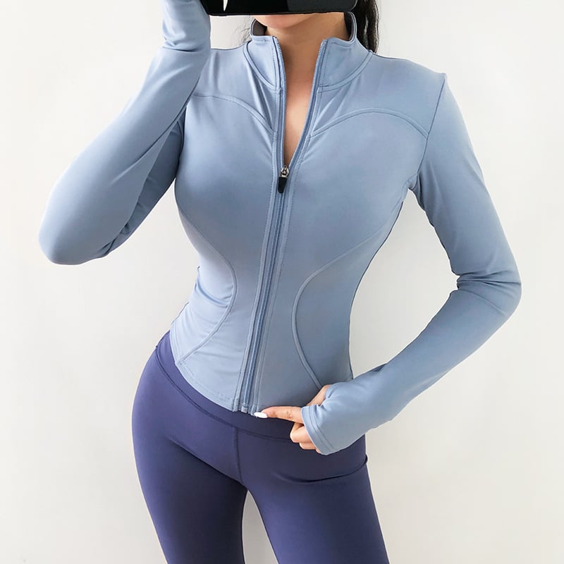 Fitness Crop Top Sweatshirt and Gym Jacket